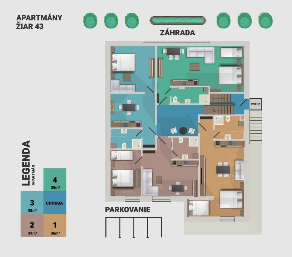 Žiar Apartmány 43 Exterior foto